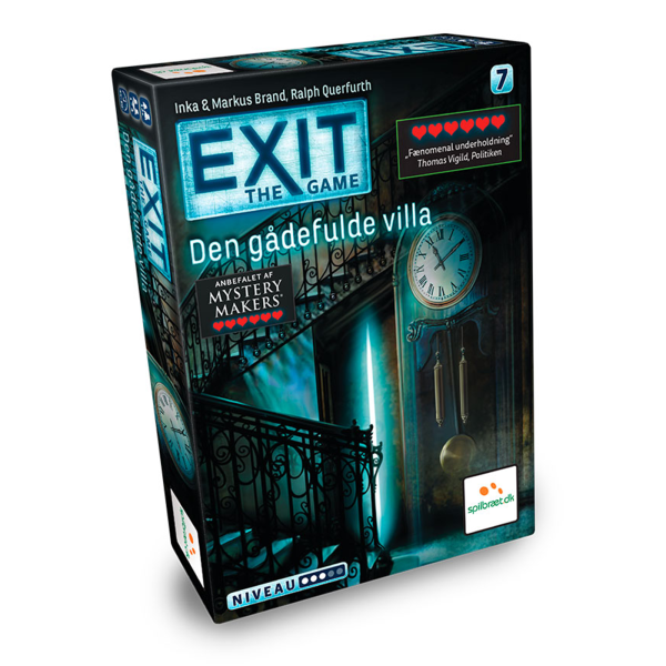 Exit the game - den gaedefulde villa - exit spil - escaperoom spil - braetspil