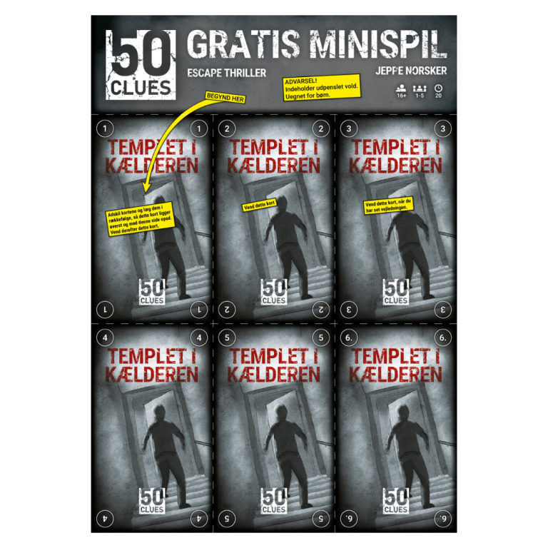 50 clues - mysteriespil - gratis minispil